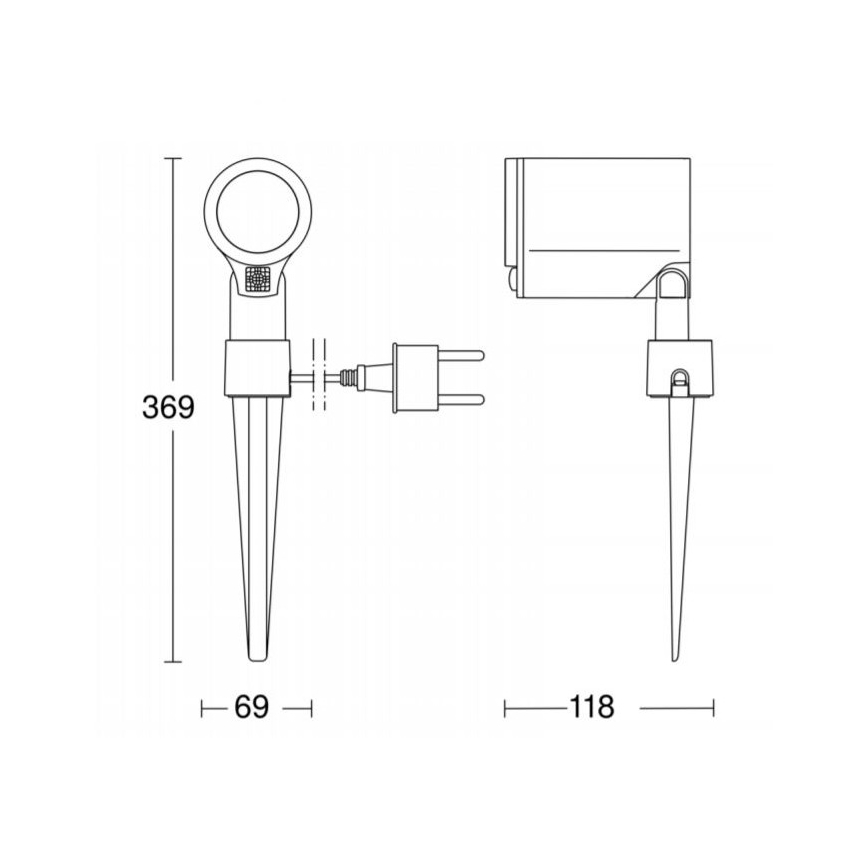 STEINEL 058685 – LED Zunanja svetilka s senzorjem SPOT GARDEN 1×GU10/7W/230V IP44