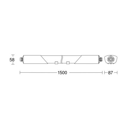 Steinel 058722 - LED Zatemnitven heavy-duty svetel RS PRO 5150 C LED/42W/230V IP65