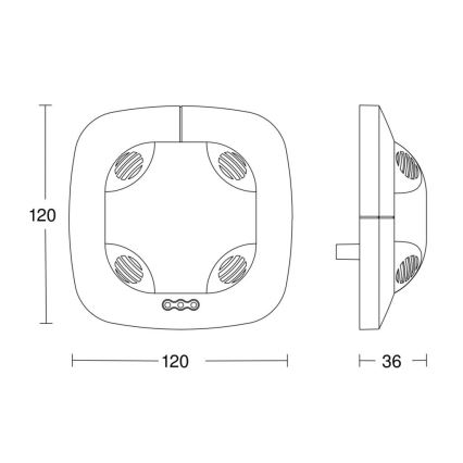 Steinel 059514 - Detektor prisotnosti US 360 KNX bel