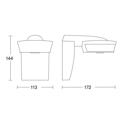 Steinel 059538 - Gibalni senzor SensIQ IP54 črn + daljinski upravljalnik
