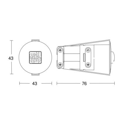 Steinel 064129 - Detektor prisotnosti IR Quattro MICRO 6m KNX IP65 bela