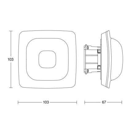 Steinel 064310 - Detektor prisotnosti IR Quattro HD-2 24m COM1 bel