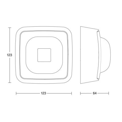 Steinel 064327 - Detektor prisotnosti IR Quattro HD-2 24m COM1 IP54 bel