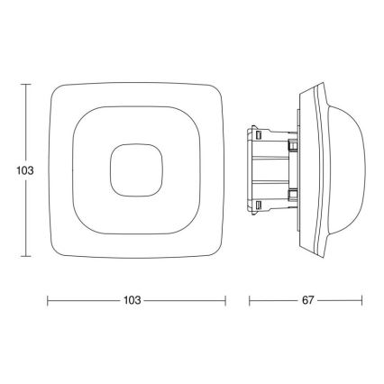 Steinel 064334 - Detektor prisotnosti IR Quattro HD-2 24m COM2 bel