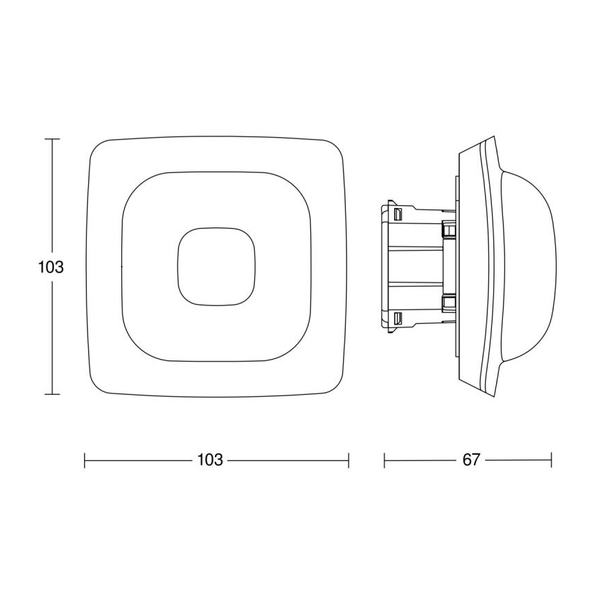 Steinel 064334 - Detektor prisotnosti IR Quattro HD-2 24m COM2 bel