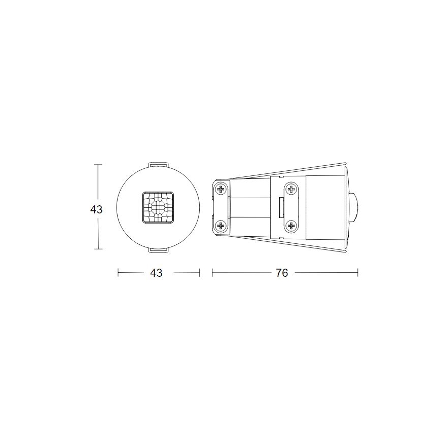 Steinel 068646 - Detektor prisotnosti IR Quattro MICRO 6m KNX IP65 črna
