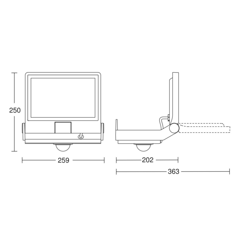 Steinel 069551 - LED Reflektor s senzorjem XLED PRO ONE Plus S LED/33,8W/230V IP44 3000K antracit + Daljinski upravljalnik
