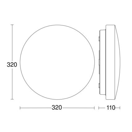 Steinel 069742-LED Kopalniška stropna svetilka s senzorjem RSPROP2 15,1W/230V 3000K IP54