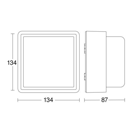 Steinel 078645- LED Zunanja stenska svetilka s senzorjem L 845 SC 9W/230V 3000K IP44 antracit