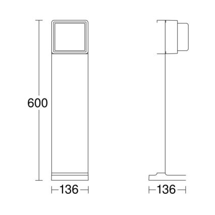 Steinel 078652 - LED Zatemnitvena zunanja svetilka GL 85 C 600 LED/9W/230V 3000K IP44