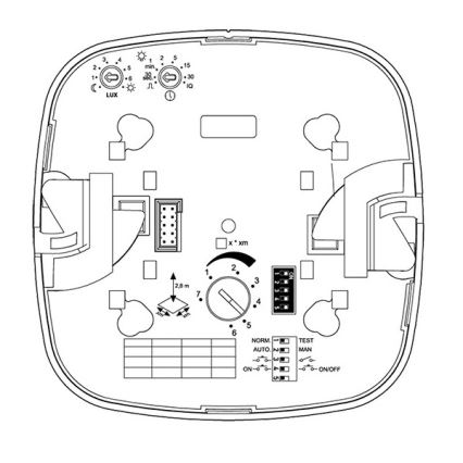 Steinel 079345 - Detektor prisotnosti IR QUATTRO COM1 230V bela