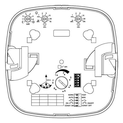 Steinel 079352 - Detektor prisotnosti IR Quattro 8m DALI-2 APC bela