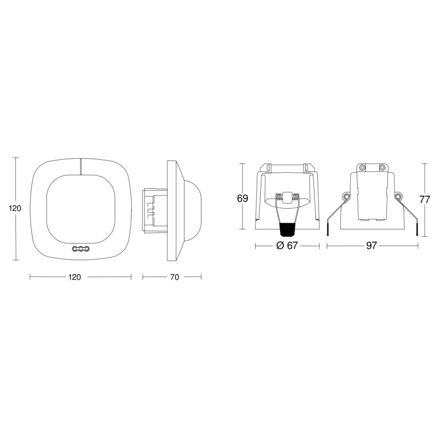 Steinel 079369 - Detektor prisotnosti IR Quattro HD 24m COM1 bela