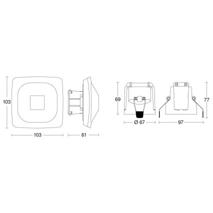 Steinel 079420 - Detektor prisotnosti HF 360-2 COM1 bela