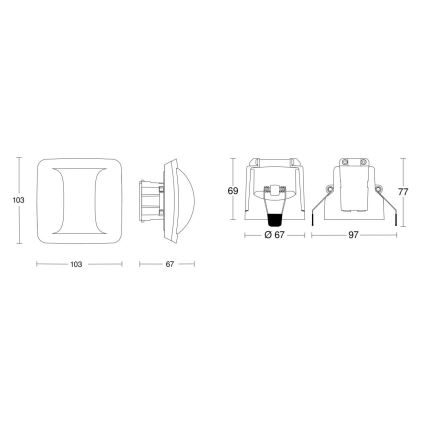 Steinel 079468 - Detektor prisotnosti Hallway COM1 bela