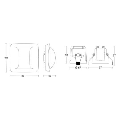 Steinel 079475 - Detektor prisotnosti Hallway KNX bela