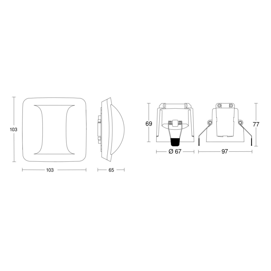 Steinel 079475 - Detektor prisotnosti Hallway KNX bela