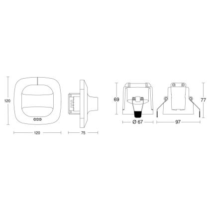 Steinel 079482 - Detektor prisotnosti Dual HF COM1 bela