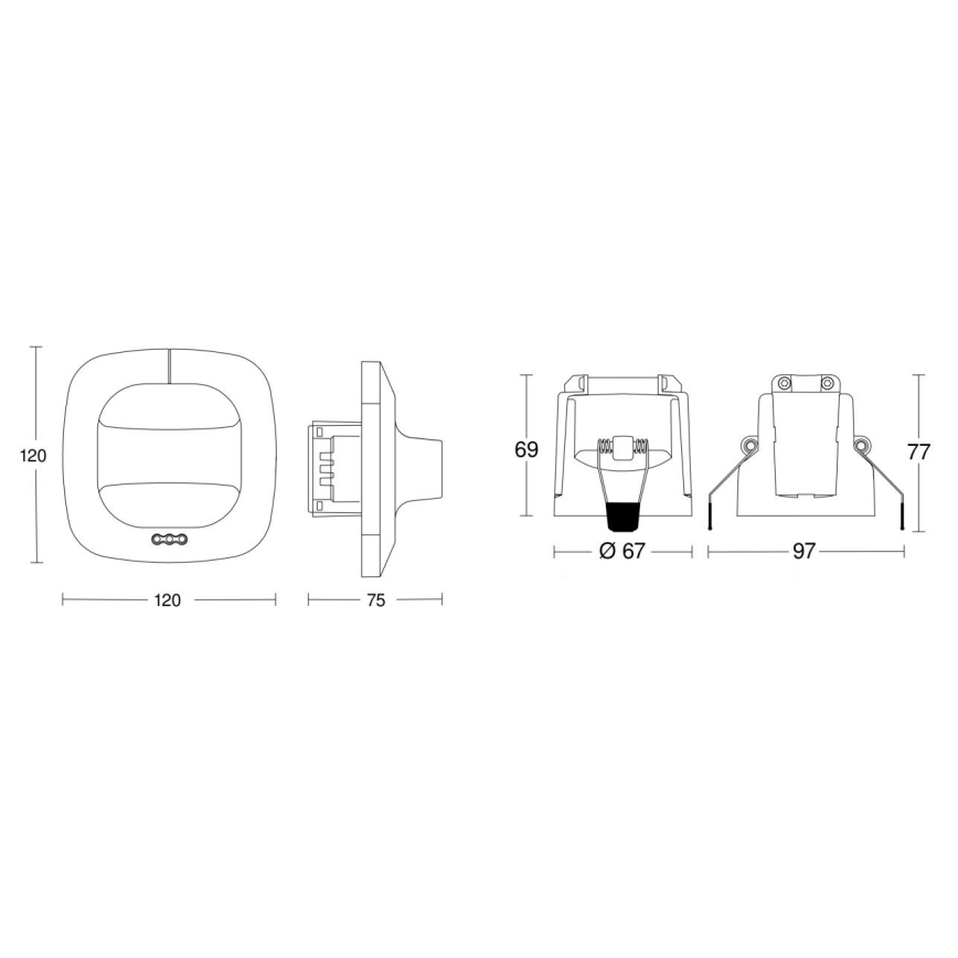 Steinel 079482 - Detektor prisotnosti Dual HF COM1 bela