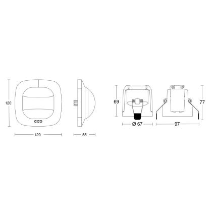 Steinel 079505 - Detektor prisotnosti Dual HF KNX bel