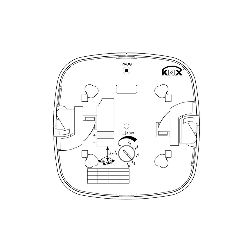 Steinel 079536 - Detektor prisotnosti HF 360 KNX bel