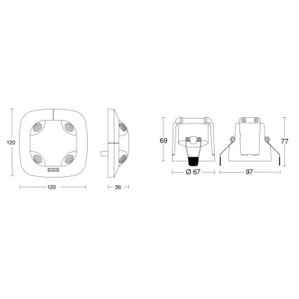 Steinel 079581 - Detektor prisotnosti DualTech KNX bel