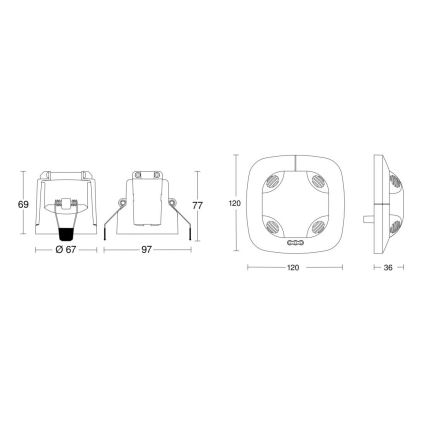 Steinel 079628 - Detektor prisotnosti US 360 KNX bel