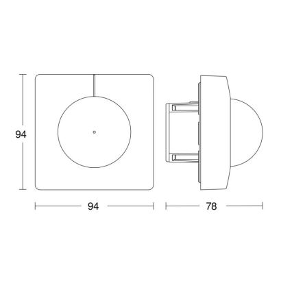 Steinel 079642 - Senzor gibanja IS 3360 KNX kvadrat bela