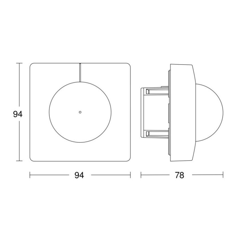 Steinel 079642 - Senzor gibanja IS 3360 KNX kvadrat bela
