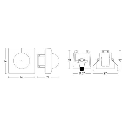 Steinel 079673 - Senzor gibanja IS 345 COM1 230V bela