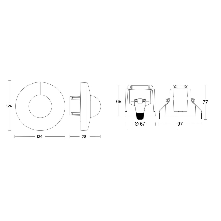 Steinel 079697 - Senzor gibanja IS 345 COM1 230V bela