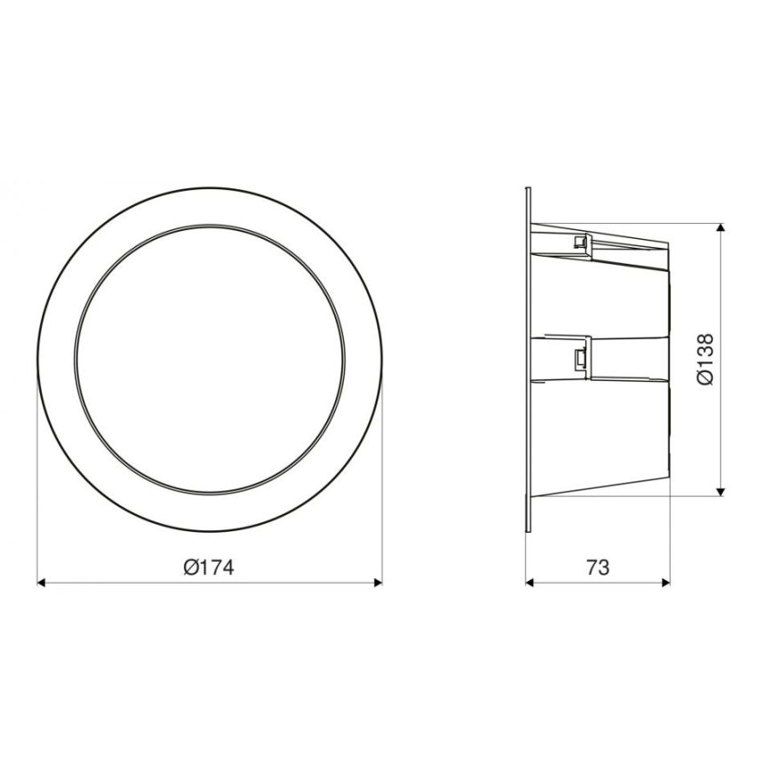 Steinel 084998 - LED Zatemnitvena zunanji Vgradna svetilka s senzorjem RS PRO DL 150 SC LED/10,8W/230V 3000/4000/5700K IP54
