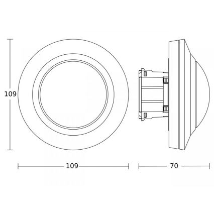 Steinel 086893 - Senzor gibanja MD IR 4360-8 COM1 UP WS bela