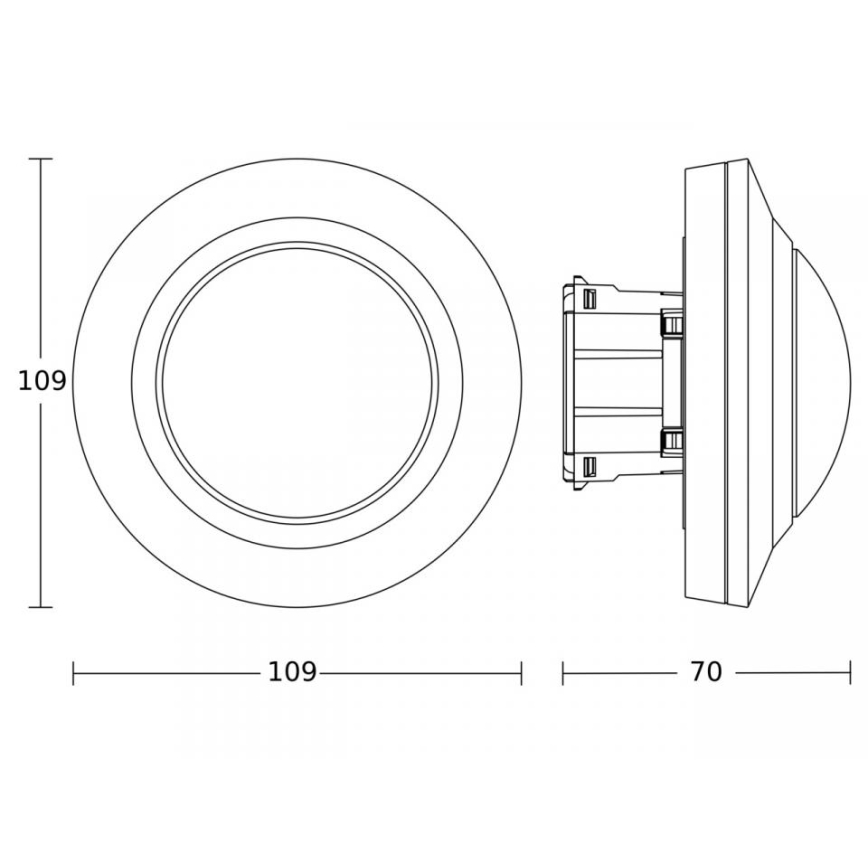 Steinel 086893 - Senzor gibanja MD IR 4360-8 COM1 UP WS bela