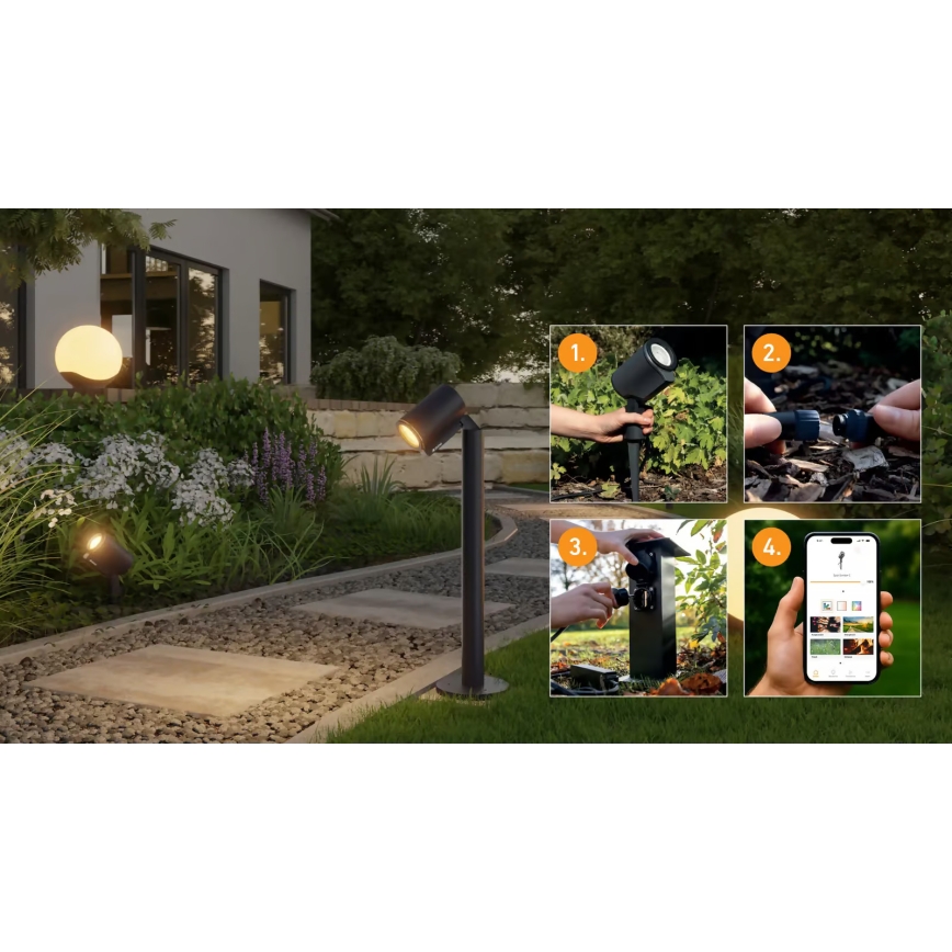 Steinel 089337 - LED RGBW zunanja svetilka LED/7,9W/24V IP65