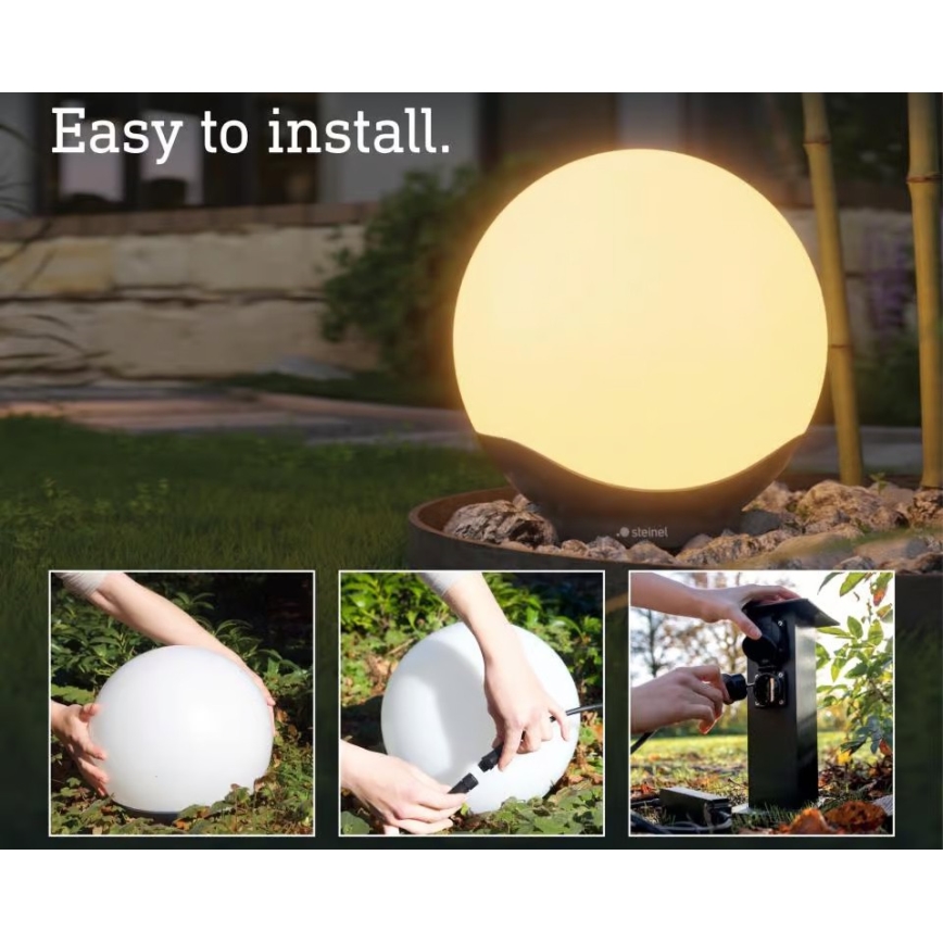 Steinel 089368 - LED RGBW zunanja svetilka s senzorjem LED/5,04W/24V 300 mm IP65