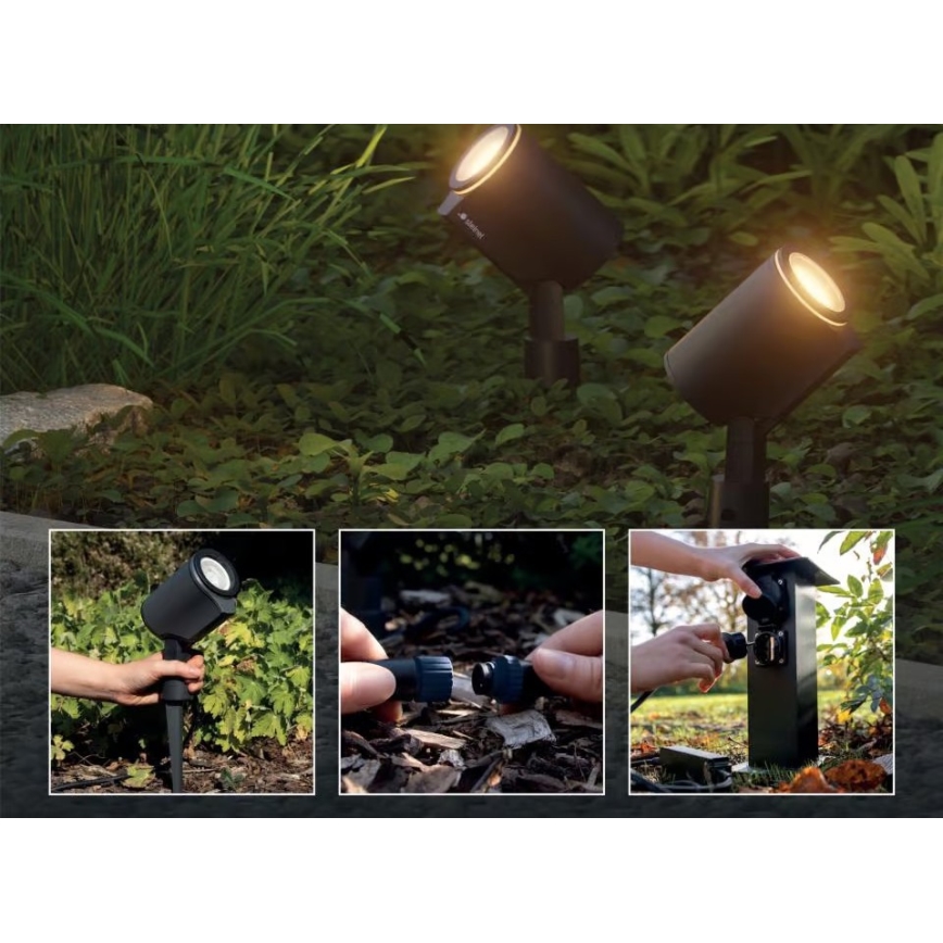 Steinel 093907 - Osnovni komplet: 2x zunanja LED svetilka RGBW, 7,8W/24V, IP65