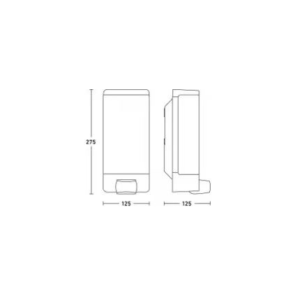 Steinel 094263 - Hišna številka s senzorjem 1xE27/15W/230V L 14 S IP44