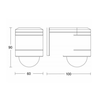 STEINEL 602710 - Zunanji infrardeči stenski senzor IS240 antracit IP54