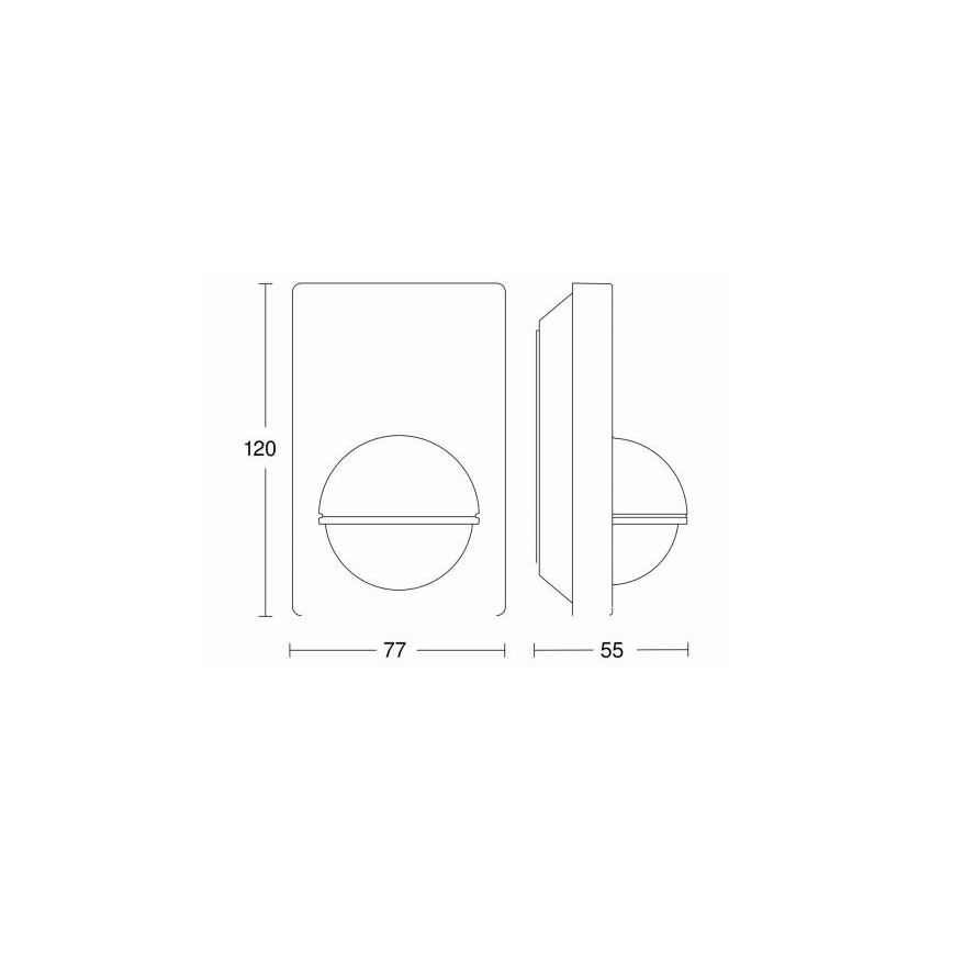 STEINEL 603113 - Zunanji senzor gibanja IS 180-2 črne barve IP54