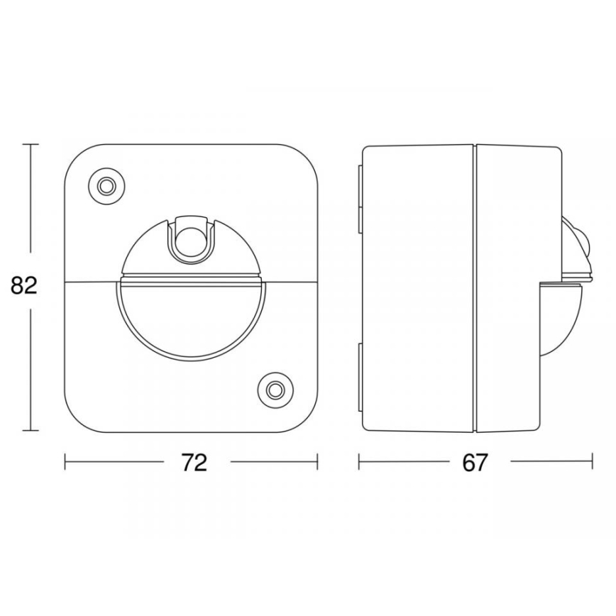STEINEL 66048 - Zunanji infrardeči senzor IR 180 AP 180° IP54 bela