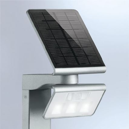 STEINEL 671211 - Solarni senzorski LED reflektor XSolar GL-S 0,5W/LED srebrni