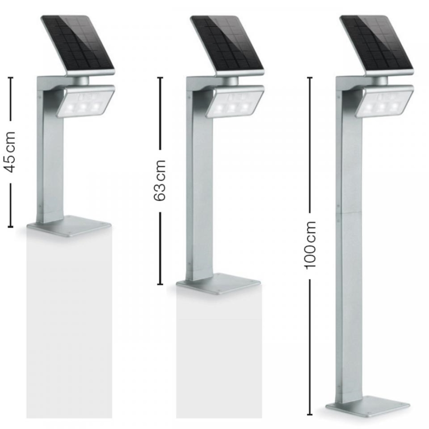 STEINEL 671211 - Solarni senzorski LED reflektor XSolar GL-S 0,5W/LED srebrni