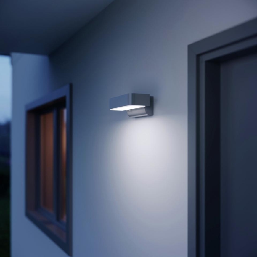 STEINEL 87555 - LED Zunanja stenska svetilka s senzorjem L 800 SC LED/7,5W/230V IP44 srebrna