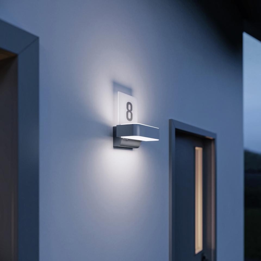 STEINEL 87579 - LED Hišna številka s senzorjem L 820 SC LED/9,8W/230V IP44