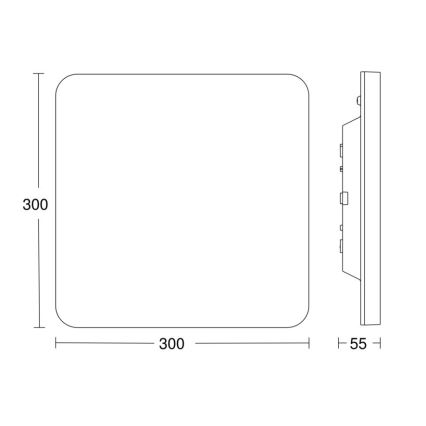 Steinel - LED Zatemnitvena stropna svetilka s senzorjem RSPROR20BASICQ 15,3W/230V IP40 4000K