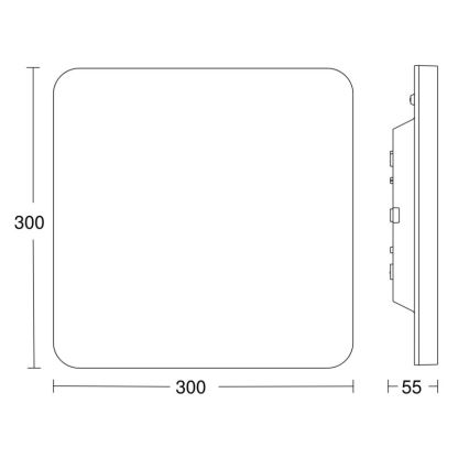 Steinel - LED Zatemnitvena stropna svetilka s senzorjem RSPROR20BASICQ 15,3W/230V IP40 3000K