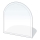 Steklo pod kaminom 1000x1000x8 mm semi-arch