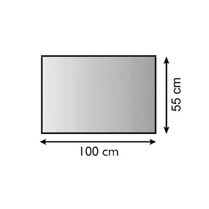 Steklo pod kaminom 1000x550x6 mm pravokotnik