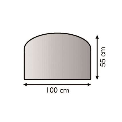 Steklo pod kaminom 1000x550x6 mm semi-arch